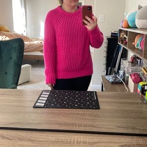 Neon/hot pink sweater